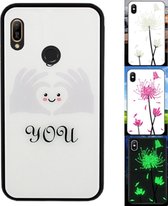 BackCover Magic Glass - Glow in the dark hoesje - Telefoonhoesje voor Huawei Y6 2019 - Hartjes