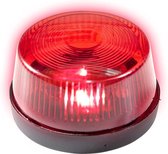 Rode politie LED zwaailamp/zwaailicht met sirene 10 cm - Zwaailampen/zwaailichten - Speelgoed of themafeest - Feestlamp