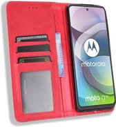 Motorola Moto G 5G Hoesje Vintage Portemonnee Book Case Rood
