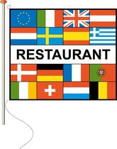 Vlaggen met tekst Restaurant 150 x 225 cm
