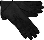 Suède Lammy Handschoenen Zwart | Maat 7,5