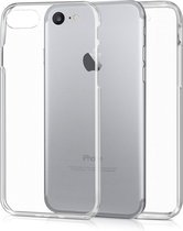 kwmobile 360 graden hoesje voor Apple iPhone SE (2022) / SE (2020) / 8 / 7 - volledige bescherming - siliconen beschermhoes - transparant