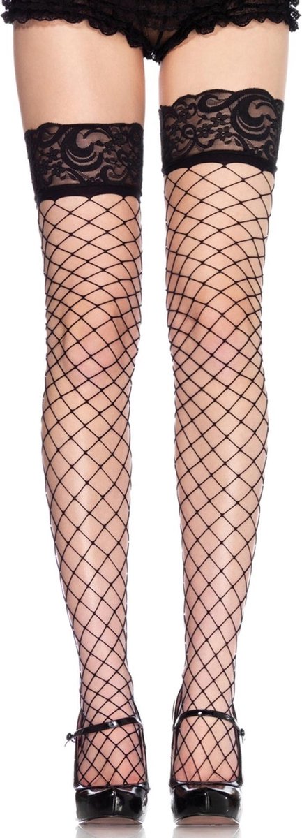 Fence net thigh highs