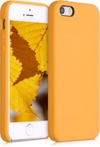 kwmobile telefoonhoesje voor Apple iPhone SE (1.Gen 2016) / 5 / 5S - Hoesje met siliconen coating - Smartphone case in mango