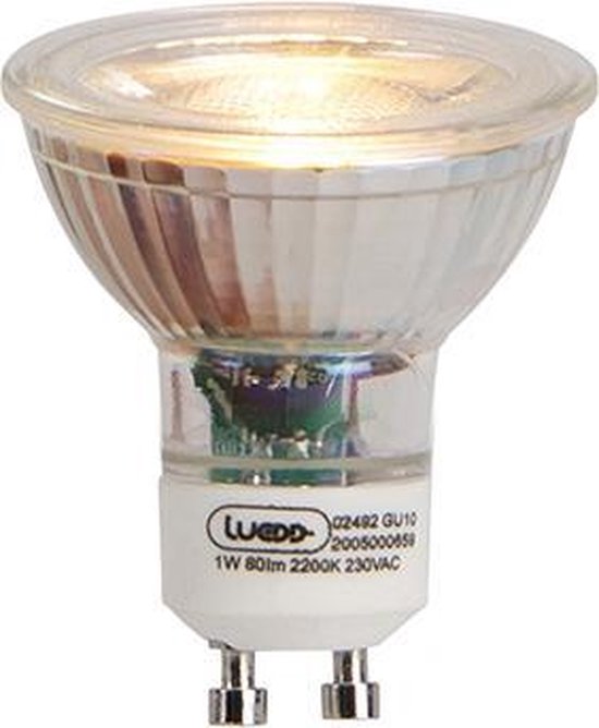 LUEDD GU10 LED lamp 1W 80 lm 2200K |
