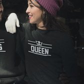 King / Queen Thrice Trui (Queen - Maat S) | Koppel Cadeau | Valentijn Cadeautje voor hem & haar
