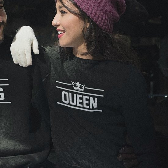 King / Queen Thrice Trui (Queen - Maat XS) | Koppel Cadeau | Valentijn Cadeautje voor hem & haar