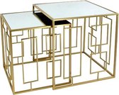 Salontafel Art Deco Gold (Set van 2)