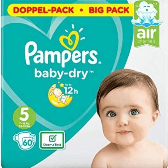 Couches Pampers Bébé Dry Taille 5 5-60