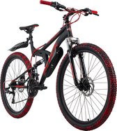 Ks Cycling Fiets Mountainbike Fully 26 Zoll Bliss Pro zwart-rood - 46 cm