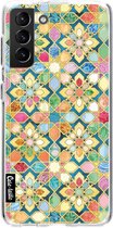 Casetastic Samsung Galaxy S21 Plus 4G/5G Hoesje - Softcover Hoesje met Design - Gilded Moroccan Mosaic Tiles Print