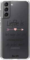 Casetastic Samsung Galaxy S21 4G/5G Hoesje - Softcover Hoesje met Design - Liefde is Print