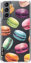 Casetastic Samsung Galaxy S21 4G/5G Hoesje - Softcover Hoesje met Design - Macaron Mania Print