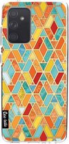 Casetastic Samsung Galaxy A52 (2021) 5G / Galaxy A52 (2021) 4G Hoesje - Softcover Hoesje met Design - Geometric Tile Pattern Print