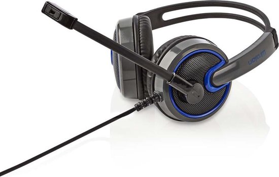 Nedis Gaming Headset - Over-Ear - Stereo - 2x 3.5 mm - Inklapbare Microfoon - 2.20 m - Zonder Verlichting