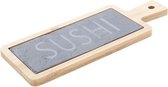 Sushi bord - Leisteen Bamboe Serveerplank - Leisteen plateau - Leisteen bord - 23x9x1cm