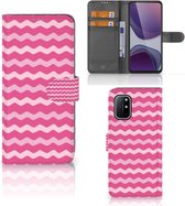 Hoesje ontwerpen OnePlus 8T GSM Hoesje ontwerpen Waves Pink