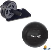 Tunturi - Fitness Set - Trainingswiel - Gymball Zwart 75 cm