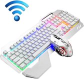 K680 RGB oplaadbare draadloze gamingtoetsenbord en muisset (wit)