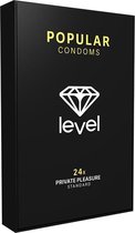 Level Popular Condoms - 24x - Condoms - black - Discreet verpakt en bezorgd