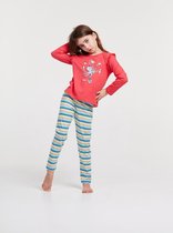 Woody pyjama meisjes/dames - fuchsia - octopus - 211-1-PLG-S/439 - maat 98
