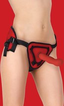 Deluxe Silicone Strap On - 8 Inch - Red - Strap On Dildos - red - Discreet verpakt en bezorgd