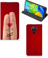 Stand Case Cadeau voor Vrouw Xiaomi Redmi Note 9 Smart Cover Liefde