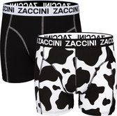 Zaccini - 2-Pack Boxershorts - Koeienprint - Zwart wit