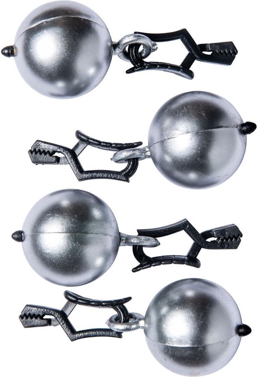Tafelkleed-hangers kogels zilver - Wicotex