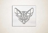 Line Art - Kat 3 vierkant - S - 45x52cm - EssenhoutWit - geometrische wanddecoratie