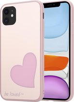 ShieldCase geschikt voor Apple iPhone 11 hoesje met roze hartje