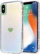 ShieldCase geschikt voor Apple iPhone X / Xs hoesje met groen hartje