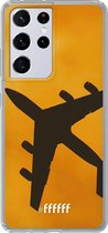 6F hoesje - geschikt voor Samsung Galaxy S21 Ultra -  Transparant TPU Case - Aeroplane #ffffff