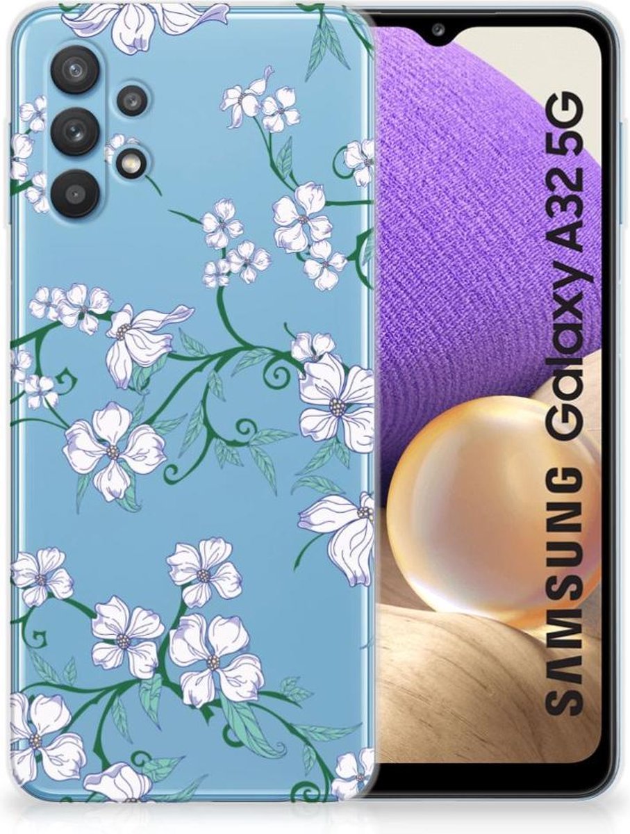 TPU Hoesje voor Samsung Galaxy A32 5G Uniek TPU Case Blossom White