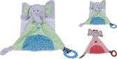 Baby knuffeldoekje olifant 2 assorti