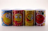 Spaarpot 15 x 22cm Smiley 4 assorti