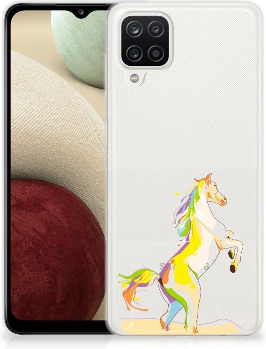 Samsung Galaxy A12 Telefoonhoesje met Naam Horse Color