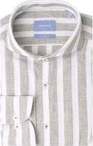 Tresanti Heren Overhemd Wit Groen Gestreept Cutaway Tailored Fit - 44