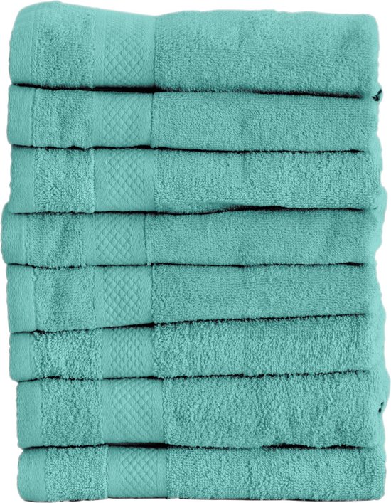 Handdoeken 50x100 cm - Blauw - 8 stuks - Hotelkwaliteit