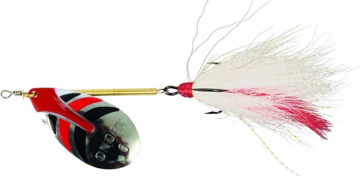 Ondex Buck Spinner maat 4 – 5,5 gram met enkel blad Silver/Décoré