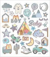 Stickers, baby boy, 15x16,5 cm, 1 vel