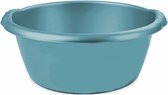 Turquoise blauwe afwasbak/afwasteil rond 15 liter 42 cm - Afwassen - Schoonmaken