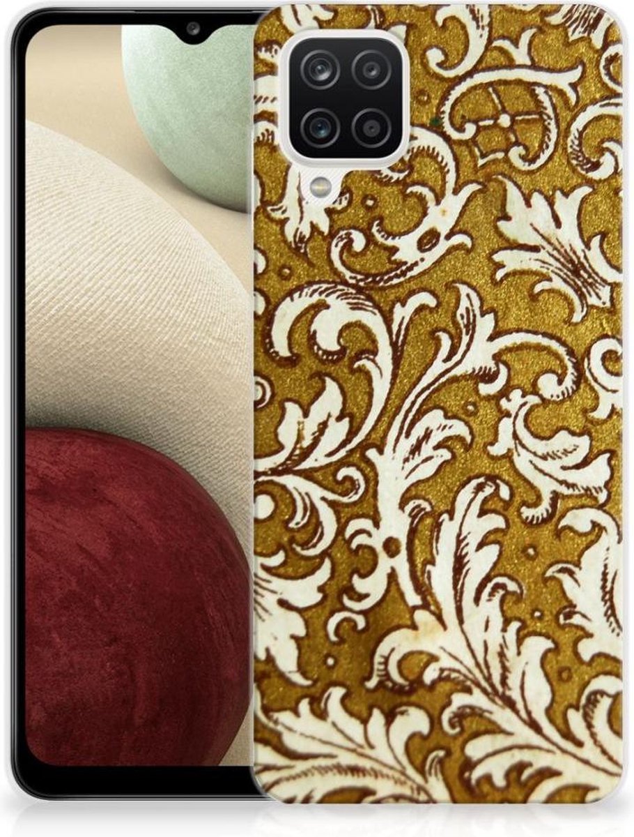 Siliconen Hoesje Samsung Galaxy A12 Barok Goud