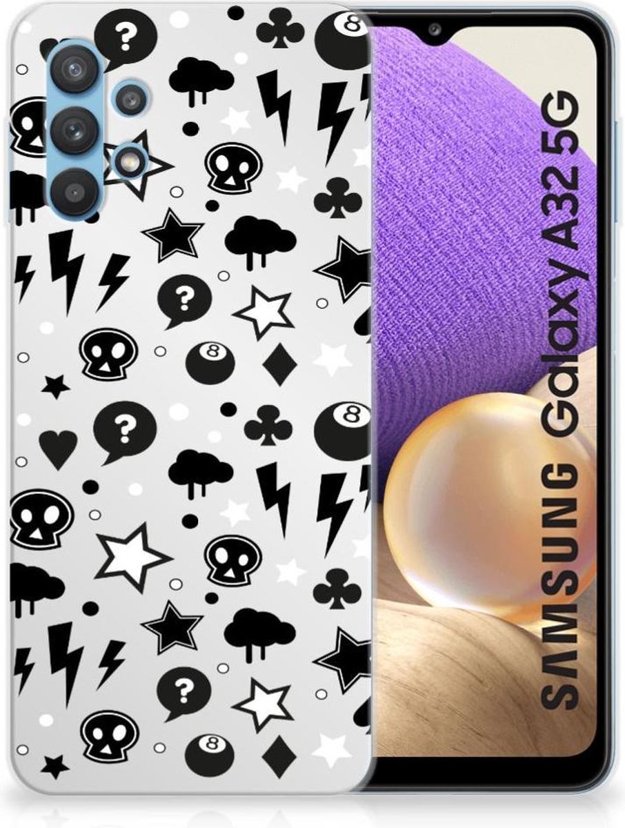 Silicone Back Case Samsung Galaxy A32 5G Silver Punk
