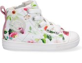 Bunnies JR 221235-500 Meisjes Hoge Sneakers - Wit/Print - Leer - Veters