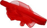 Organza stof. rood. B: 50 cm. 10 m/ 1 rol