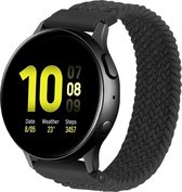 Bandje Voor Garmin Vivoactive / Vivomove Nylon Gevlochten Solo Band - Houtskool (Zwart) - Maat: 20mm - M - Horlogebandje, Armband