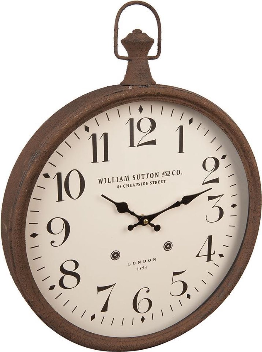 Inpakken Kruiden silhouet Clayre & Eef Wandklok 40*6*51 cm / 1xAA Bruin Metaal Rond Muurklok Hangklok Keukenklok | bol.com Inpakken Kruiden silhouet Clayre & Eef Wandklok 40*6*51 cm / 1xAA Bruin Metaal Rond Muurklok Hangklok Keukenklok | bol.com
