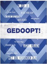 Kaart - gedoopt blauw - Bijbel - Christelijk - Majestic Ally - 6 stuks