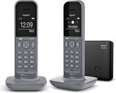 Gigaset CL390A - Duo Dect telefoon - Met antwoordapparaat - Ergonomisch design - duidelijk contrast - - Grijs